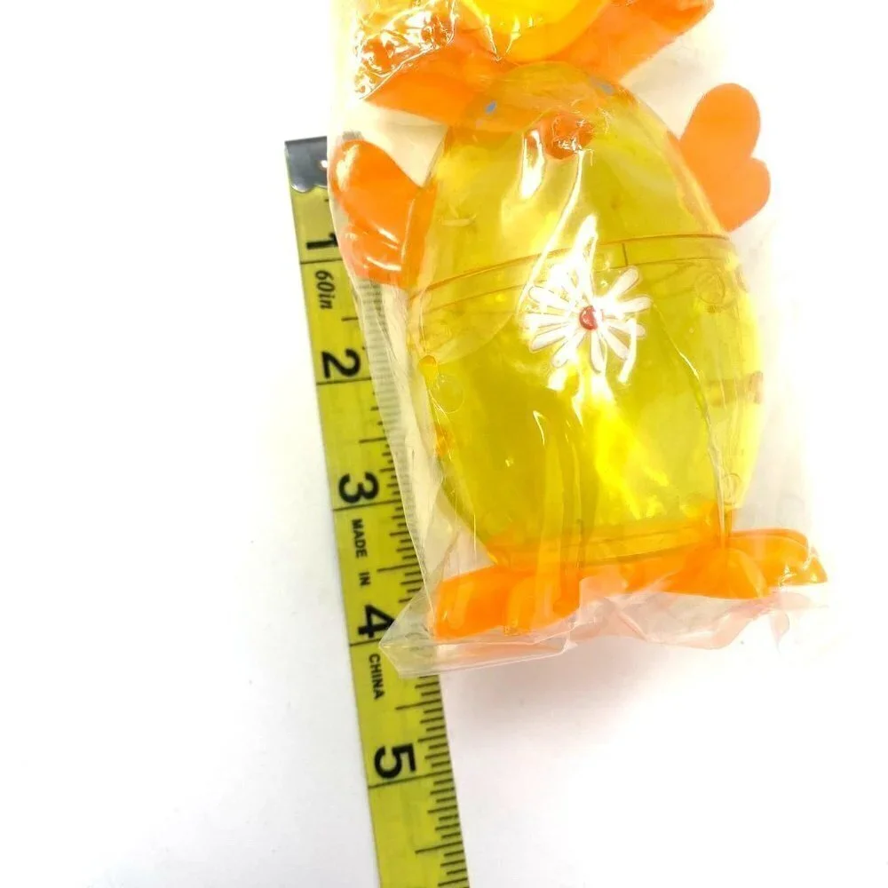 Target Easter Basket Clear Yellow Chick Fillable Eggs Treats Candy